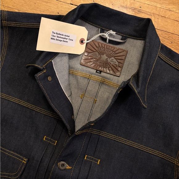 NWT Brave Star, Badlands Jacket in Cone Mills Selvage Denim, Size XL - Picture 2 of 6
